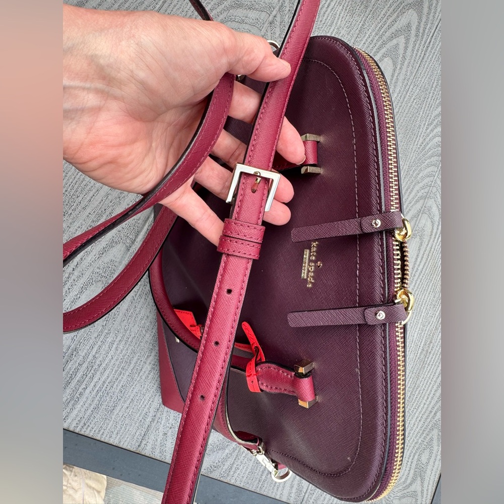 Kate Spade Purple and Red Satchel - Picture 10 of 16